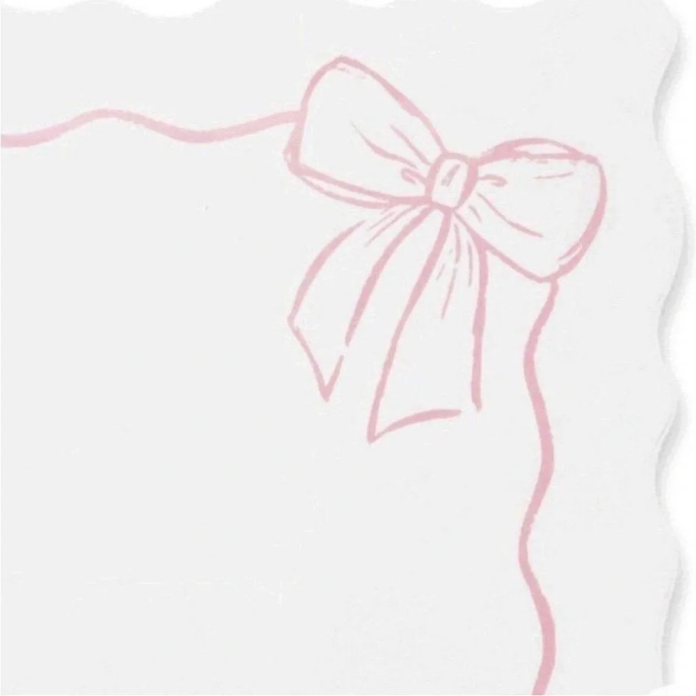 Cute pink bow placemats 2 pieces